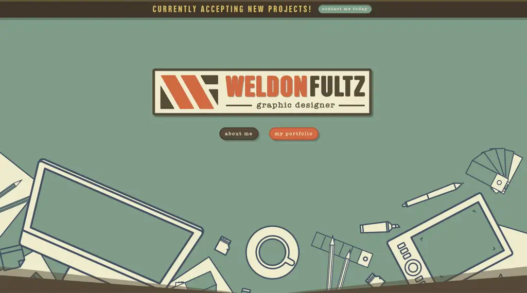 Weldon ist tagsüber ein professioneller interner Art Director und nachts ein toller freiberuflicher Branding-Experte.