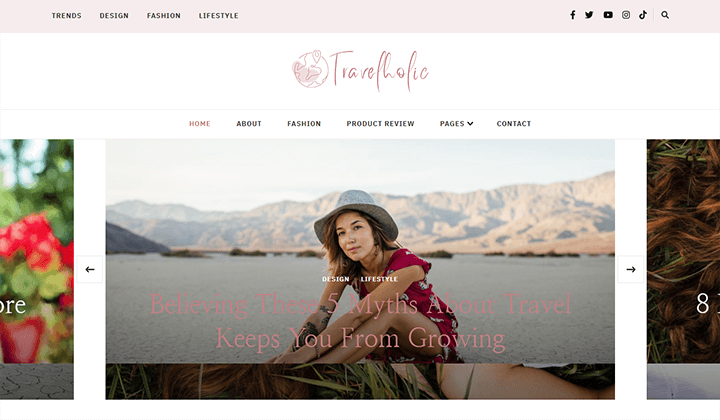 10 多个用于博客和代理网站的免费 WordPress 旅游主题 2022 8 travelholic 21