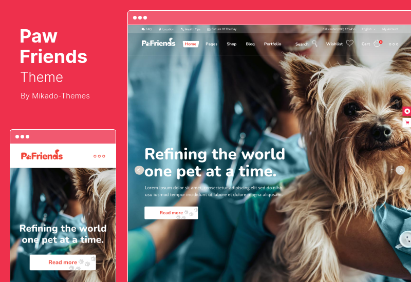 Tema PawFriends - Toko Hewan Peliharaan dan Tema WordPress Hewan