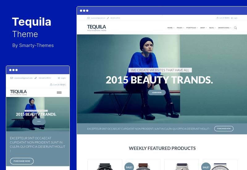 Tema Tequila - Tema WooCommerce Serbaguna Unik