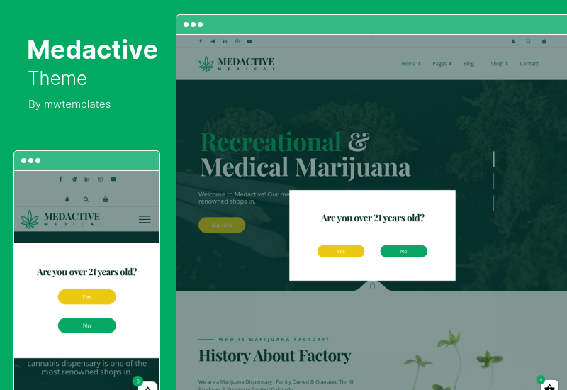 Tema Medactive - Tema WordPress Apotik Ganja Medis