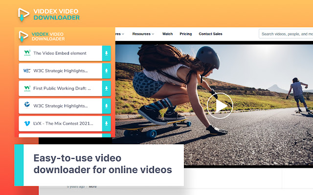10+ 最佳免费视频下载器 Chrome 扩展程序 80 viddex video downloader