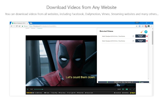 10+ 最佳免费视频下载器 Chrome 扩展程序 75 video downloader plus