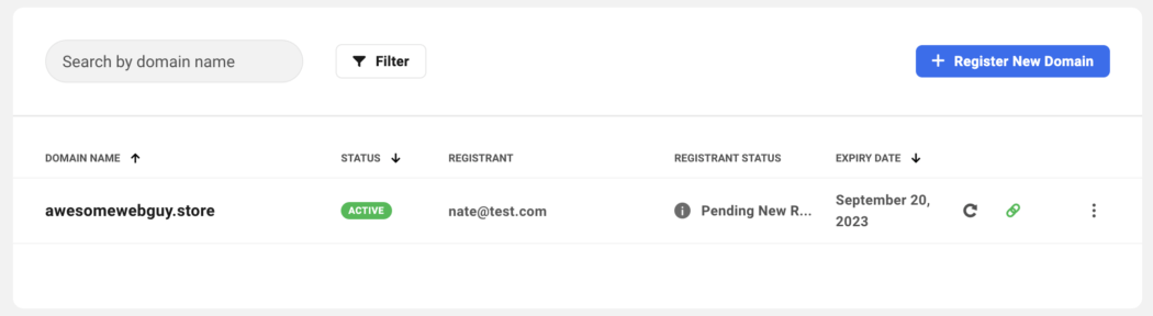Domain aktif.