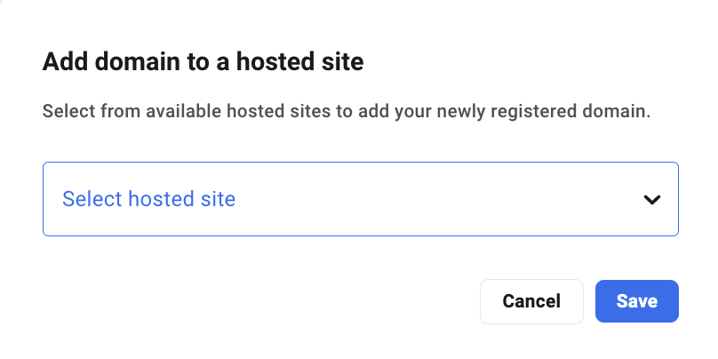 Tambahkan domain ke situs yang dihosting.