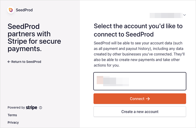 connectseedprodtostripeaccount - SeedProd Connect SeedProd to stripe