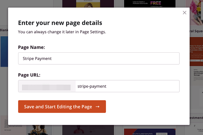 landingpagename - SeedProd Enter your landing page details