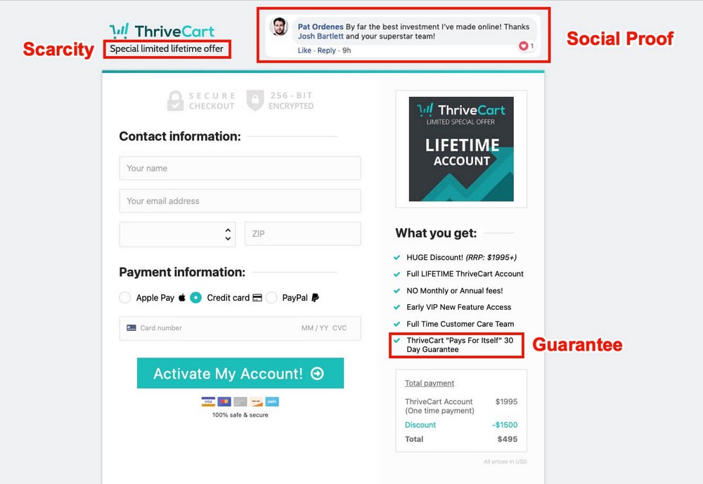 Contoh Pembayaran ThriveCart