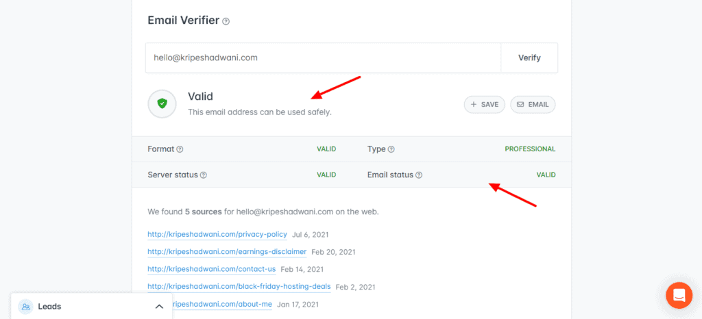 Weryfikator poczty e-mail Hunter