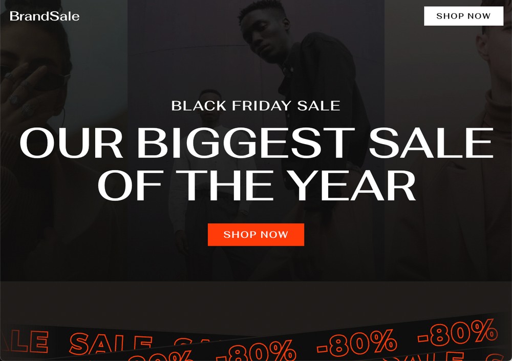 Contoh beranda Black Friday
