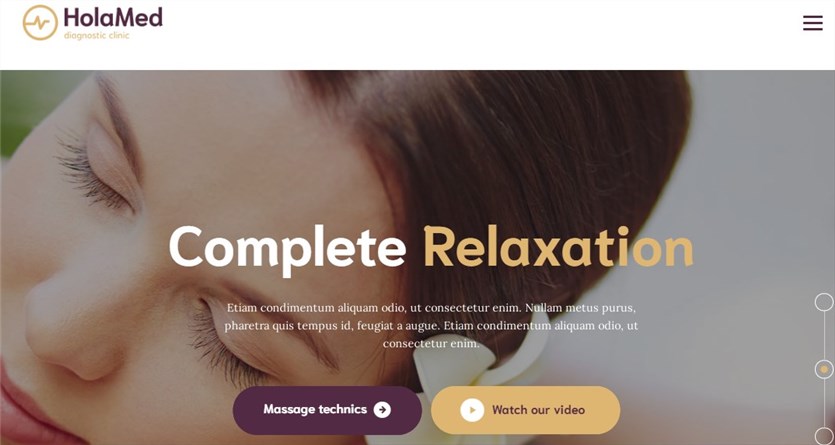 Templat situs web pijat medis HolaMed