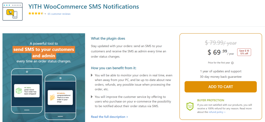 Notificações por SMS do YITH WooCommerce