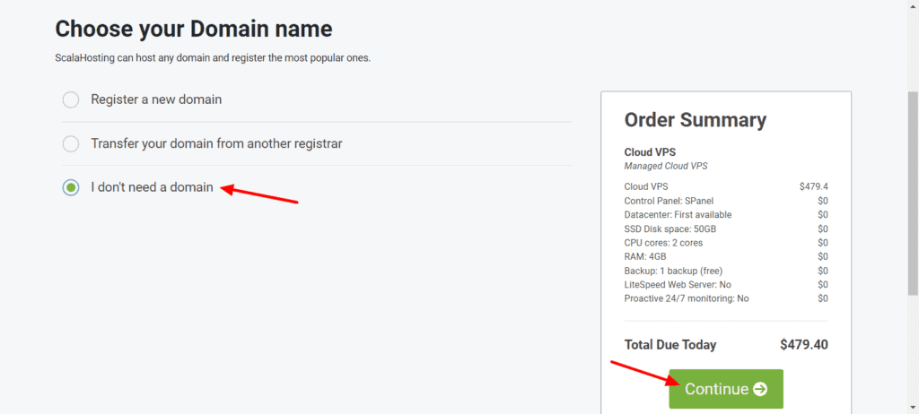 Adicionando um domínio ao Scala Hosting