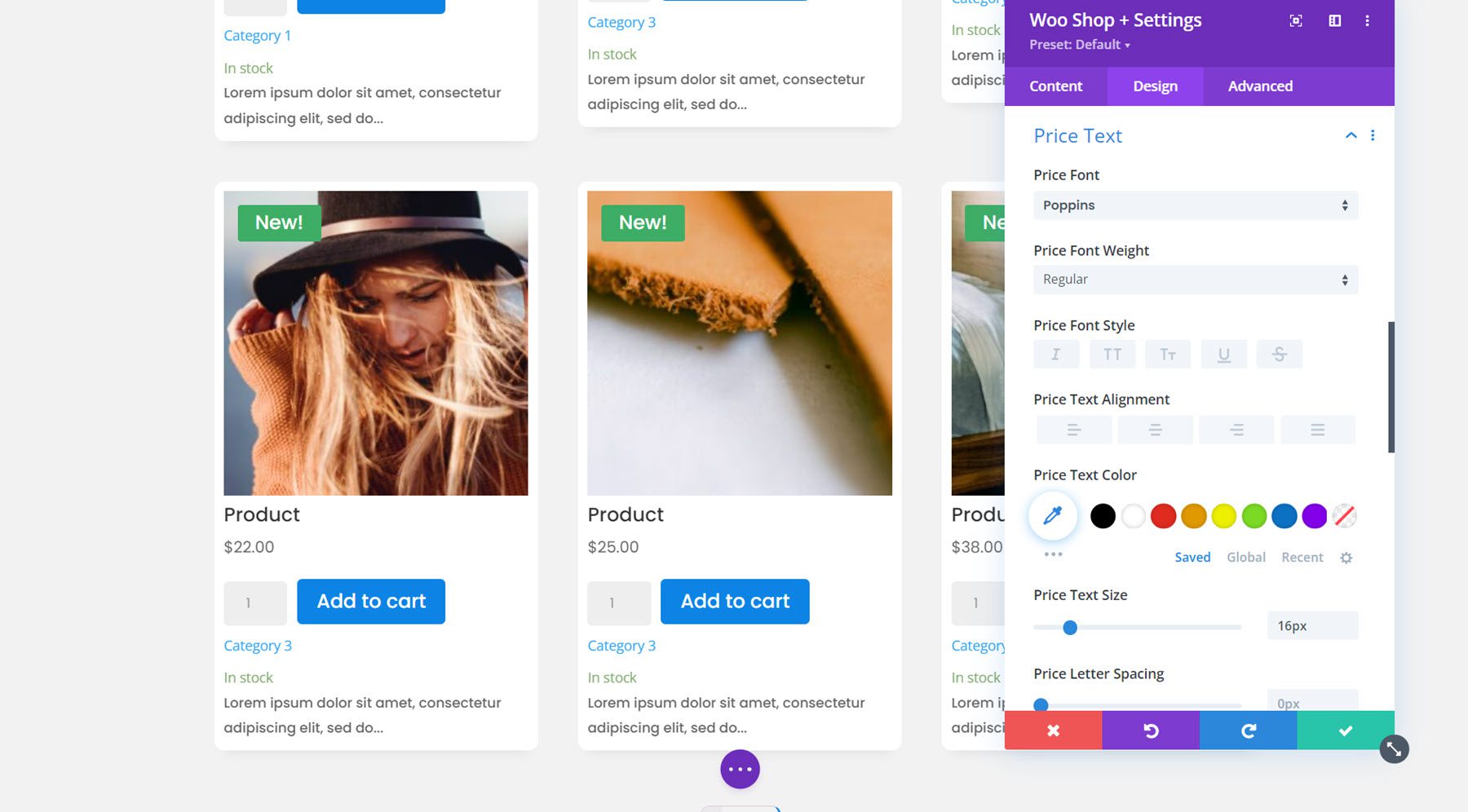 Divi 插件突出顯示 Divi Shop Builder 價格