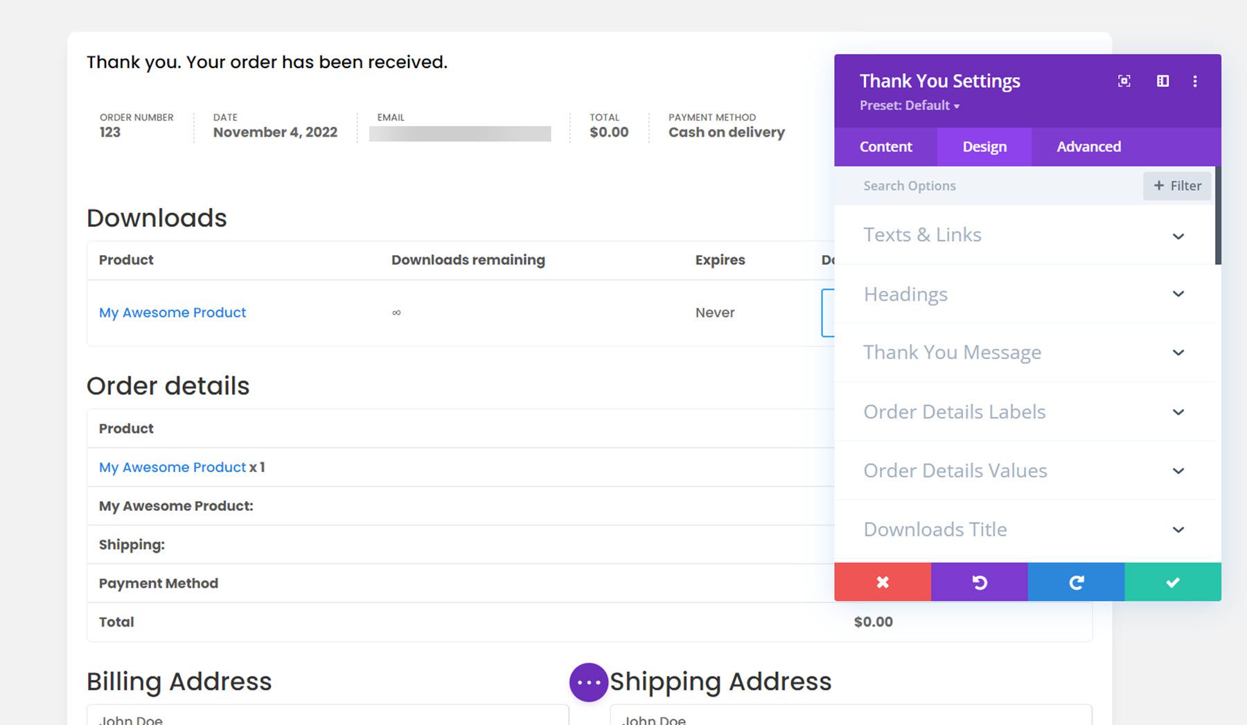 Divi 插件突出顯示 Divi Shop Builder 謝謝
