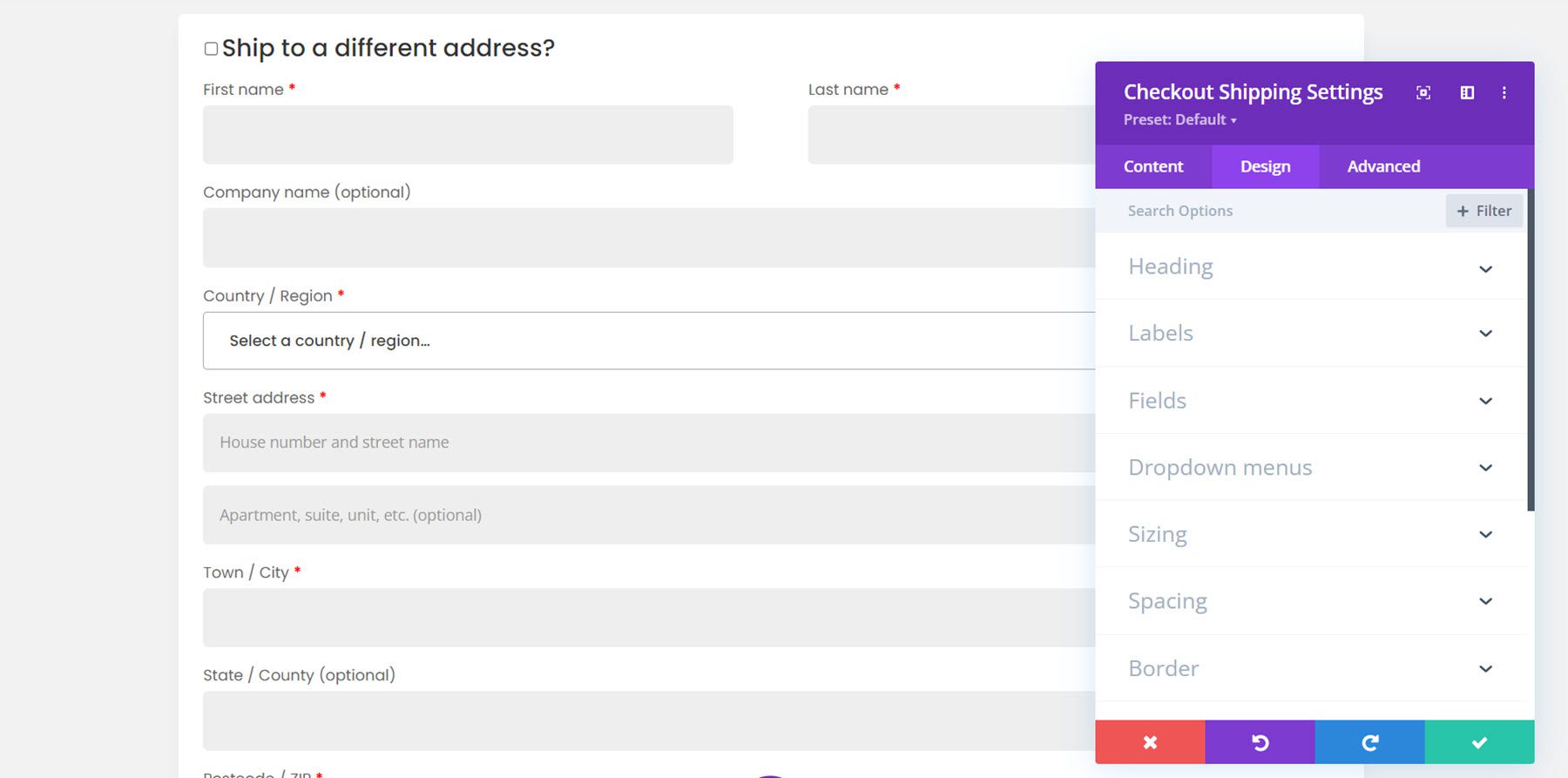 Divi 插件突出顯示 Divi Shop Builder 運輸設計