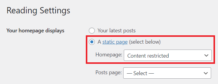 pda-reading-settings-wordpress