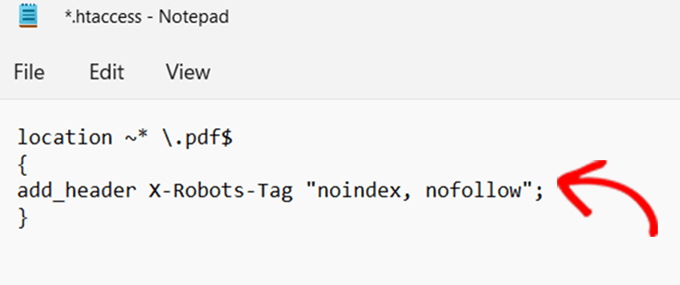 Balise X-robots dans le Bloc-notes