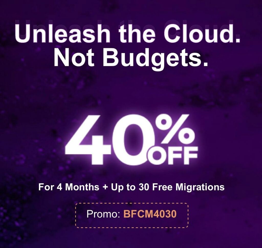 bannière promotionnelle bfcm cloudways