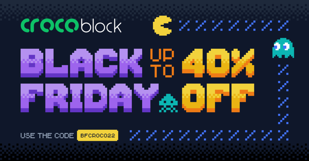 bannière de vente crocoblock bfcm
