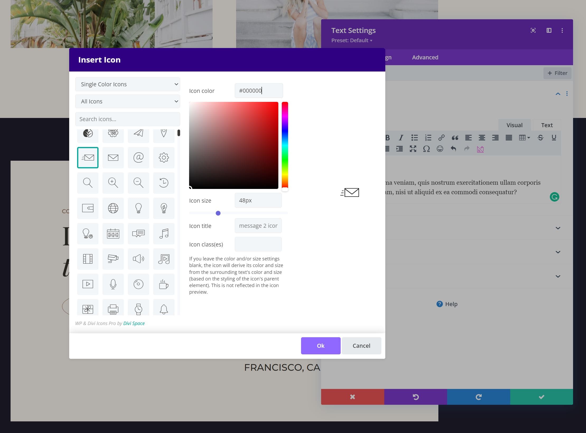 Учебное пособие по WP и Divi Icons Pro