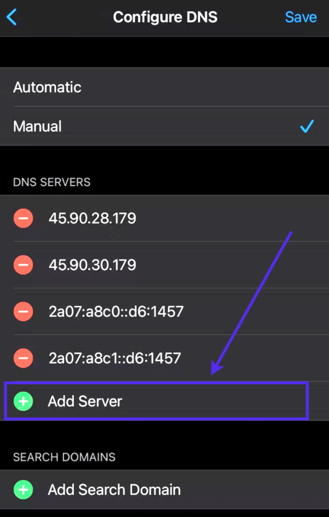 suppression de l'erreur DNS_PROBE_FINISHED_NXDOMAIN de l'iPhone
