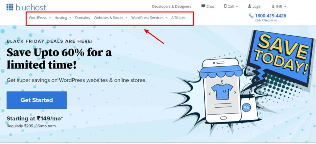 اختيار نوع استضافة Bluehost