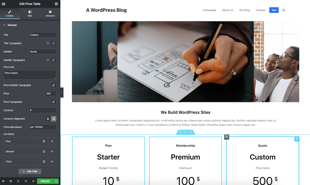 Stratum Crea una pagina rapida