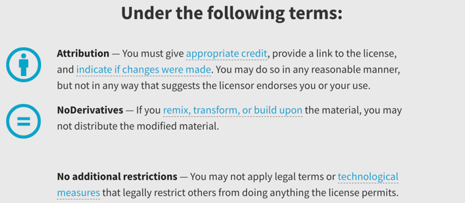 Einige Creative Commons-Lizenzen erfordern eine Namensnennung