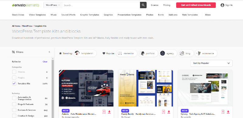 7 Template Blog WordPress Terbaik 5 Envato Elements WordPress Template Kits