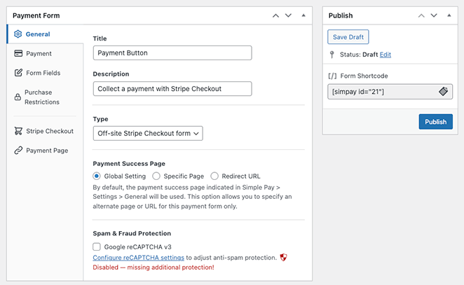 paymentbuttongeneralsettings - SeedProd General payment button settings