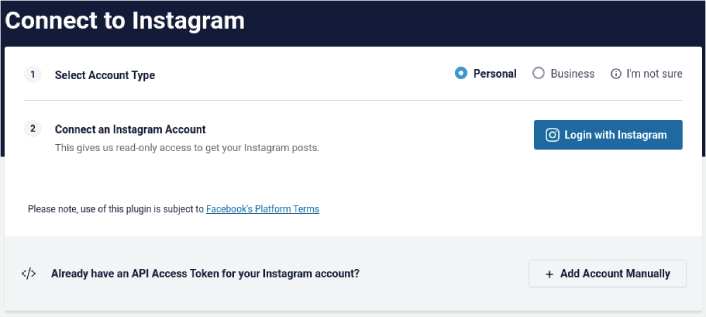Accedi a Instagram