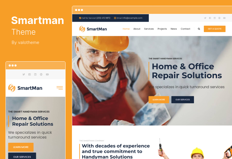 Tema Smartman - Tema WordPress per servizi tuttofare