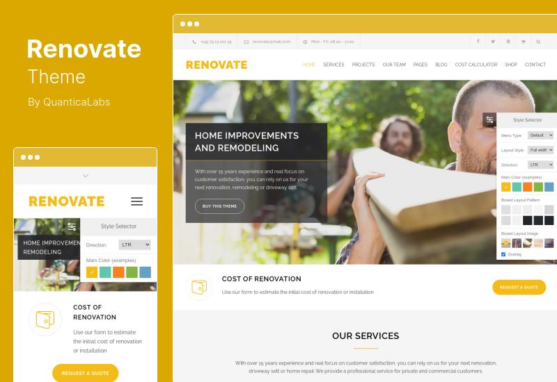 Tema di rinnovamento - Tema WordPress di costruzione
