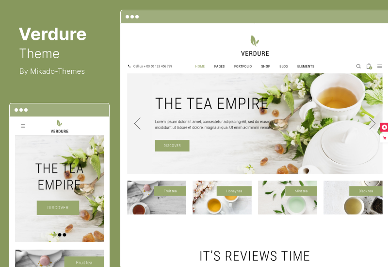 Tema Verdure - Tema WordPress per negozio di tè biologico