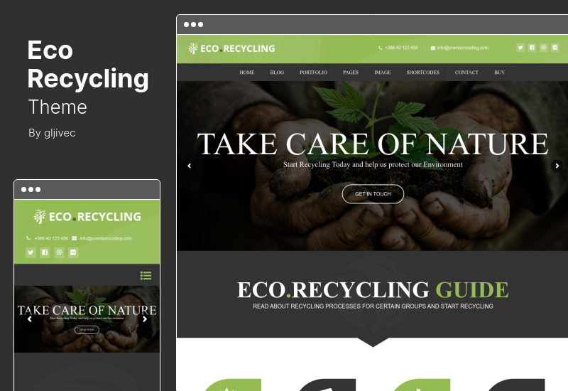 Tema Eco Recycling - Tema WordPress Ecologia e Natura