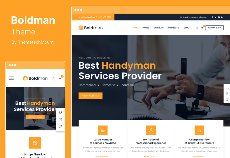 Tema Boldman - Tema WordPress per servizi di ristrutturazione tuttofare