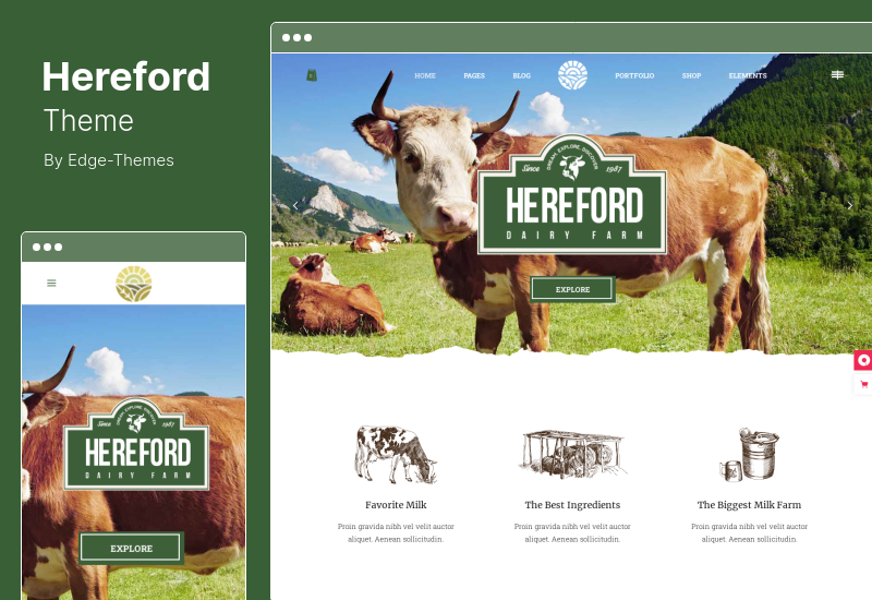 موضوع Hereford - موضوع الزراعة والأغذية العضوية وورد