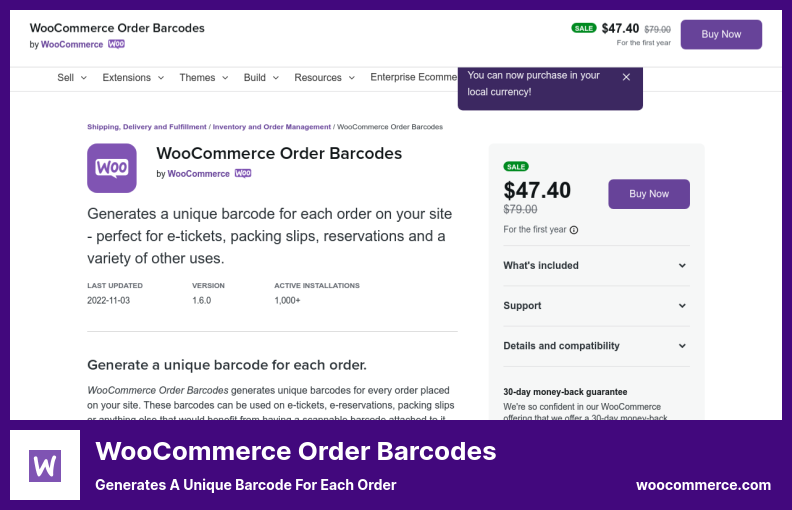 WooCommerce 訂單條碼插件 - 為每個訂單生成唯一的條碼