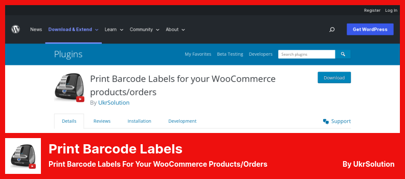 打印條碼標籤插件 - 為您的 WooCommerce 產品/訂單打印條碼標籤