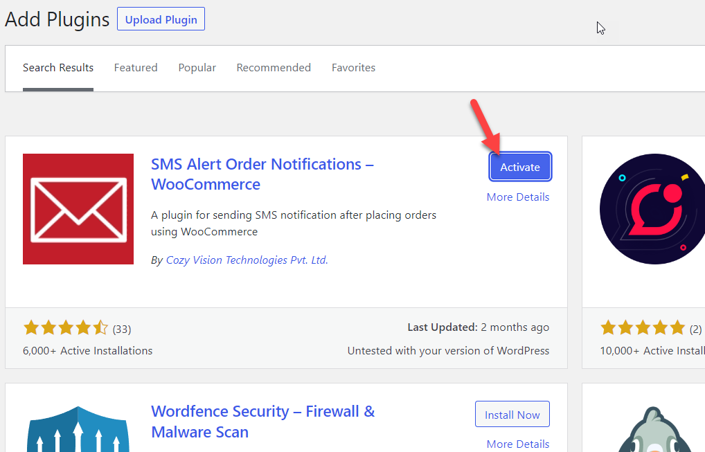 Activación del complemento de alerta de SMS: envíe notificaciones por SMS desde WooCommerce