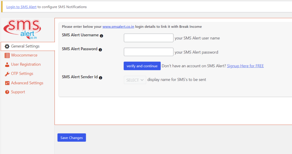 เข้าสู่ระบบแจ้งเตือนทาง SMS - ส่งการแจ้งเตือนทาง SMS จาก WooCommerce