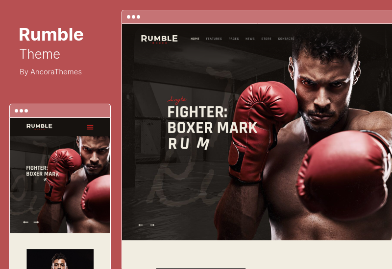 Tema Rumble - Boxe Mixed Martial Arts Fighting Tema WordPress