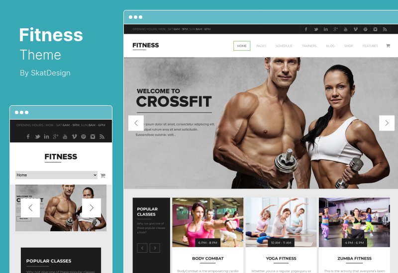 Tema fitness - Tema WordPress fitness