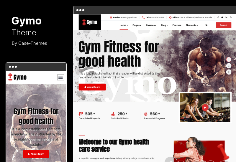 Tema Gymo - Tema WordPress per palestra fitness