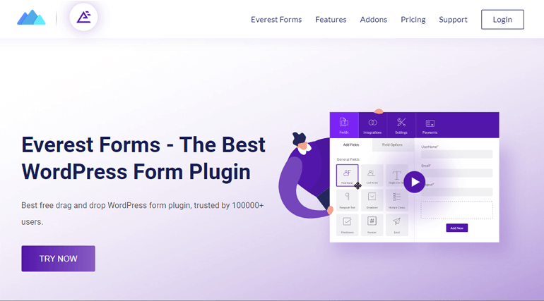 Modulo di domanda WordPress per Everest Forms