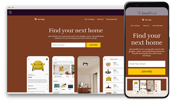 الموائل المستجيبة نموذج صفحة - SeedProd Habitat responsive landing page template