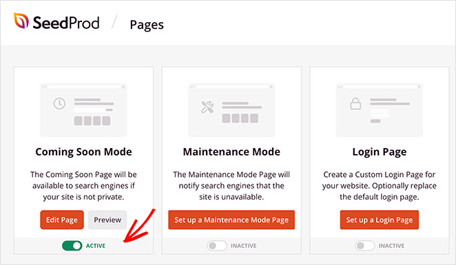 Activatecomingsoonmode - SeedProd enable coming soon mode