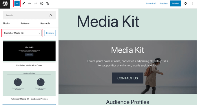 Schemi di blocco del kit multimediale dell'editore