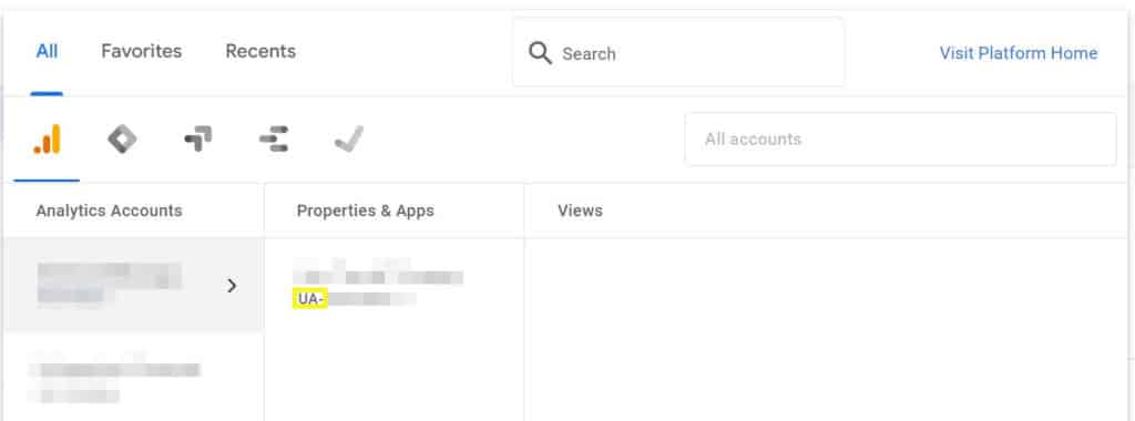 properti Google Analytics
